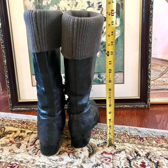 Cole Haan Nike Air Whitley Grey Leather Tall Lace Up Boots 8B - Picture 12 of 14